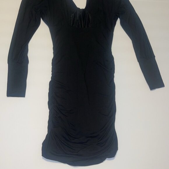 Lush Black Plunge Dress - Women’s Size Small - Picture 7 of 10